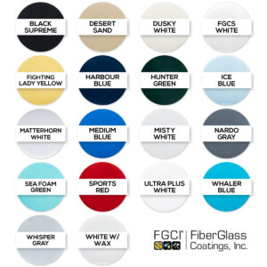 Gelcoat Chip Color chart