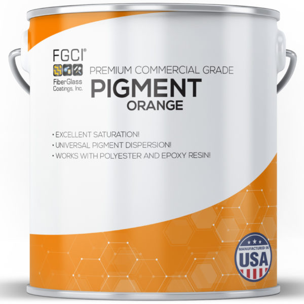 1 Quart orange Resin and Gelcoat Liquid Pigment Dispersion Jars