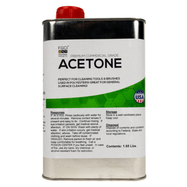 Pure 100 percent acetone quart solvent