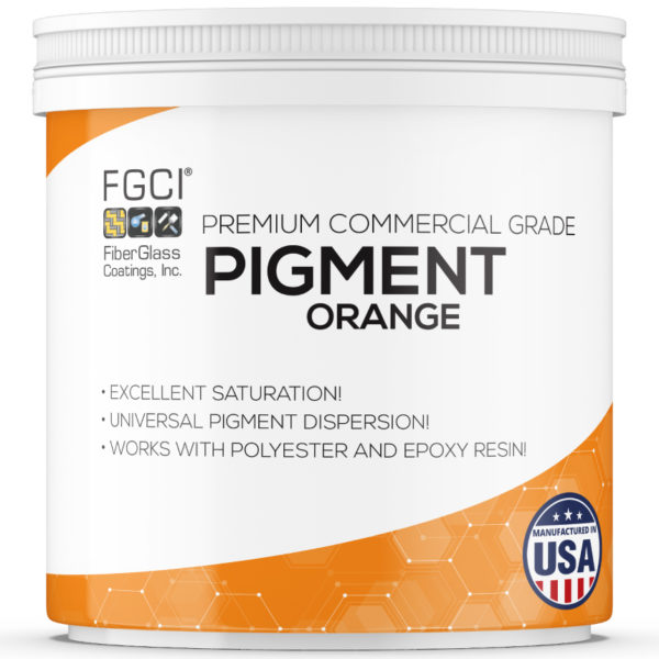 4oz orange Resin and Gelcoat Liquid Pigment Dispersion Jars