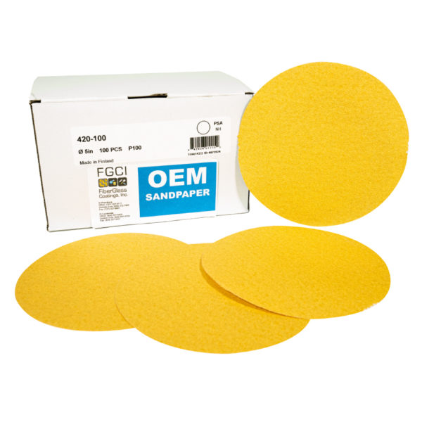 FGCI OEM Sandpaper Discs (Coarse to Fine)
