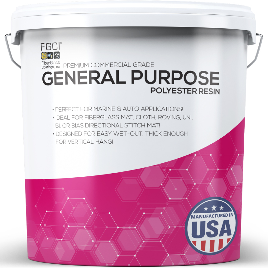 General Purpose Polyester Fiberglass Resin Kit - FGCI
