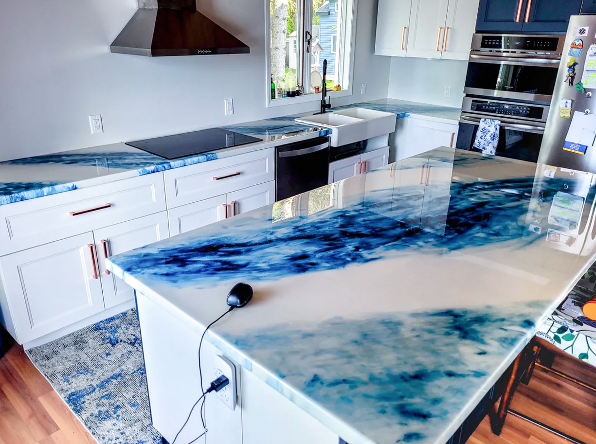 Superclear Countertop Epoxy Resin, 1.5 Gallon 2-Part Epoxy Kit - Certified  Food Grade 2:1 Protective Epoxy Resin for Kitchen & Bathroom Counter Tops