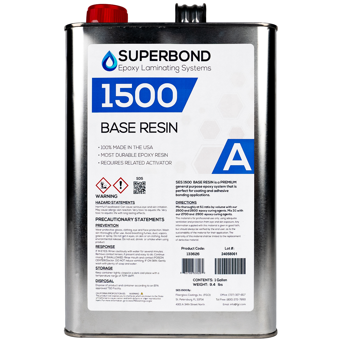Superbond Epoxy Laminating System - 1500 Base Resin