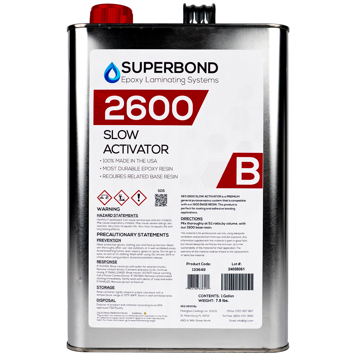Superbond Epoxy Laminating System - 2600 Slow Activator